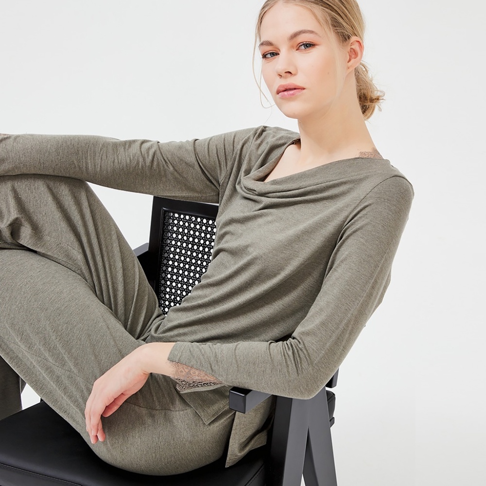 NWT Bamboo Khaki Green Pajama Set Women/Sexy Luxury Lace Pajamas